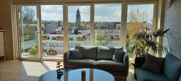 Notre penthouse de 200m² avec deux terrasses dont une terrasse de 120m2 avec une  Penthouse 200m2 vue sur Bxl et bois de la Cambre Entire rental unit vacation rental 49743217