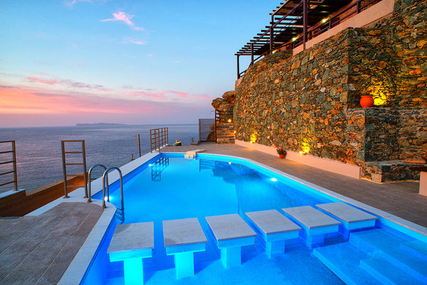 Built on a hillside, secluded from the lights and noise of the city, the Villa o  Sitia Blue Villa /Panoramic Seaview /Private Pool Entire villa vacation rental 22273339