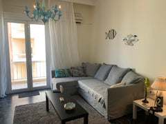 2 bedroom apartment with a lagre livingroom. Bathroom newly renovated (2018).  Q  Welander´s place Nea Chora Chania Entire rental unit vacation rental 41337087