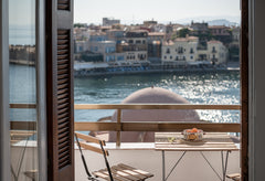 <b>License number</b><br />1159370 Crete, Greece seaview hotel room with balcony in chania old town Room in hotel vacation rental 50309218