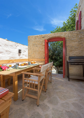 A square like an open theatre, an old palm tree, quiet, beauty, art. Old house,  Rhodes, Greece Platanos Cottage Entire villa vacation rental 12147703