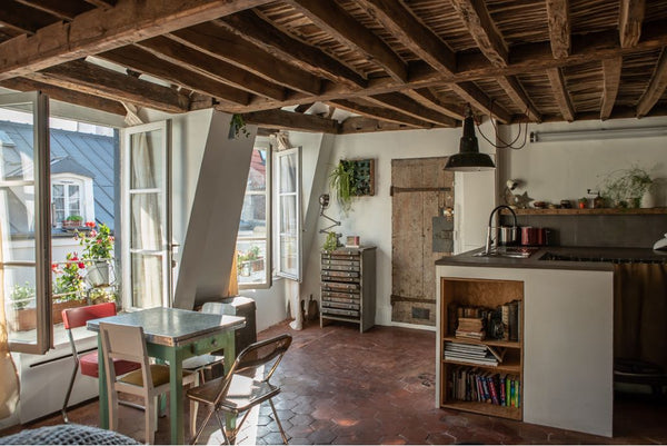 We are subletting our beloved home because we are travelling. So you get to enjo Paris, France Feel the history: Architect nest between rooftops Entire loft vacation rental 25443430