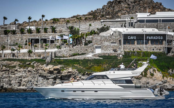 Hapiness is a very nice yacht which combines luxury and comfort.It is 15 meters  Tourlos, Greece Luxury hotel yacht Mykonos Greece Happiness Boat vacation rental 40286896