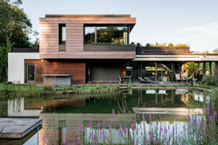 Float from hammock to sauna to lavender-edged natural swimming lake at a dynamic Prague, Czechia Room Near Center in Architectural Villa with Swimming Lake Private room in home vacation rental 6827803