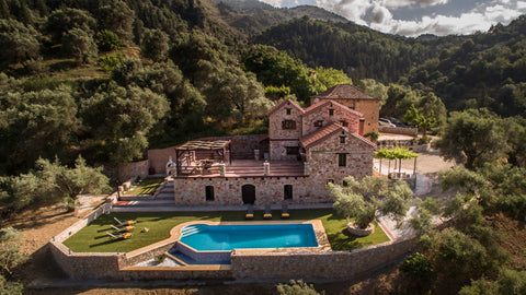 A traditional stone house in a quiet mountain village Thymia, Keramia with breat Chania, Greece Villa Fabrica, traditional Cretan House Entire villa vacation rental 12351859