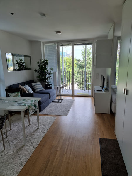 The studio flat is located in one of the trendiest areas of Vienna in 