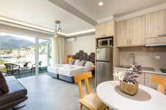 Our small Luxury Hotel, Akrogiali, is located in Bali, in Crete and only 90 mete Rethimnon, Greece Deluxe Studio with Sea view Room in aparthotel vacation rental 47799847