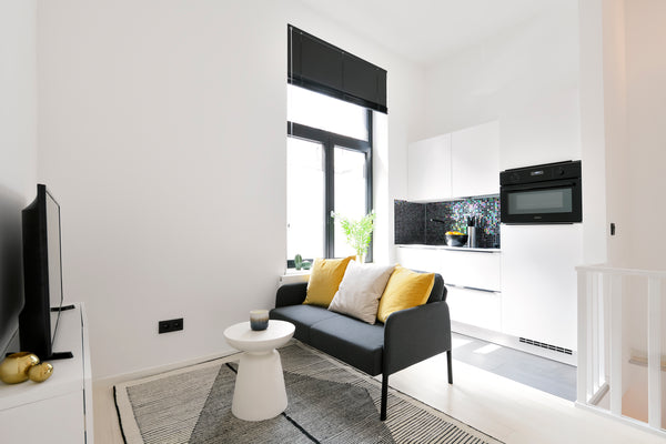 Ce magnifique logement situé au rez-de-chaussée d'un immeuble de 4 appartements  Brussels, Belgium Designer's one-bedroom apartment in Brussels Entire rental unit vacation rental 701223636936071077