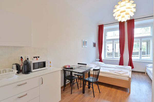 - ONE ESPRESSO DOLCE GUSTO PER PERSON PER DAY FOR FREE<br />- WELCOME DRINK BEST Prague, Czechia 5)  flexible beds / kitchenette / bathroom Entire rental unit vacation rental 8307485