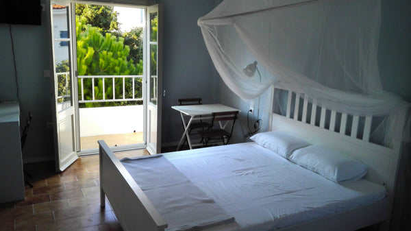 Room with privet entrance, has one double bed, toilet, kitchenette, small balcon  Korthi Garden Room2 20m from the sea Entire condo vacation rental 35526806