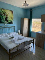 studio for 2 people,double bed ,small kitchen and bathroom,and sea view from a b Greece villa ellas posiedon studios view the sea Private room in farm stay vacation rental 17835789