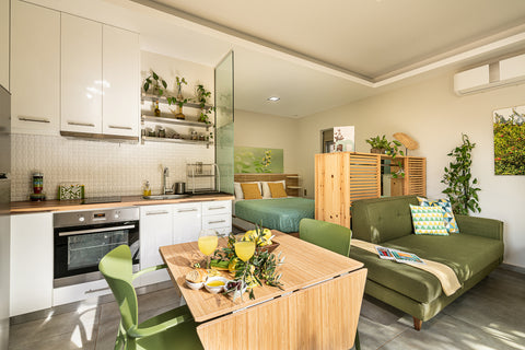 A modern and fully equipped studio with private mini-smart pool with hydromassag Vamos, Greece Mediterranean Olive Lemon-Alternative Pool &Garden Entire home vacation rental 26352069