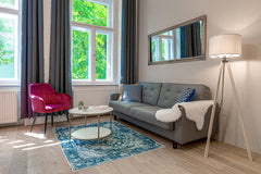 Welcome in 1 bedroom apartment with balcony and elevator in tranquil part of boo Prague, Czechia Beautiful renovated apartment w/ balcony elevator Entire rental unit vacation rental 54341402