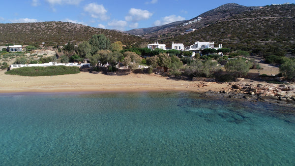 Our villa is located on a large property by the sea, at the protected cove of Fa  Luxury Beachfront Villa Cycladic home vacation rental 5789906