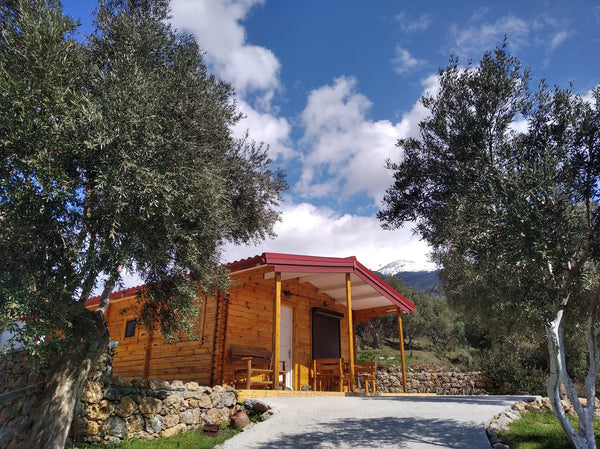 Charming wooden Eco- house for rent on the south coast of Crete. Built in the su Crete, Greece Charming Wooden Eco-House Sougia Entire cabin vacation rental 20258452