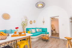 Villa Ruby is located  in the traditional village of Megalochori in Santorini. < Greece Villa Ruby Cycladic home vacation rental 24770625