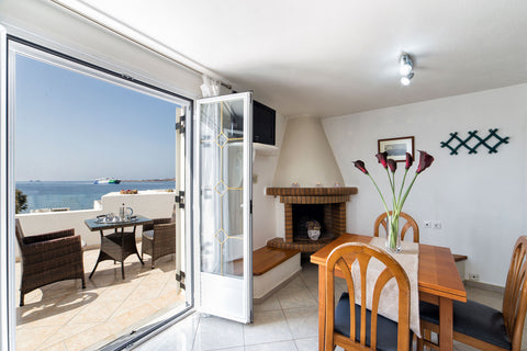 A comfortable apartment with a huge private veranda with open view to the sea &   Lomvardou Seaview Apartment Entire rental unit vacation rental 7395544