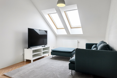 This brand new maisonette in modern clean design has 2 bedrooms with king-size b Prague, Czechia Brand new 3-bedroom maisonette with terrace Entire rental unit vacation rental 50212458