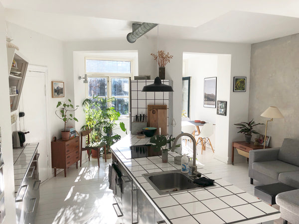 Open plan apartment with french balcony to enjoy the morning sun. Designer furni Copenhagen, Denmark Bright & Modern Apartment Entire rental unit vacation rental 15554875