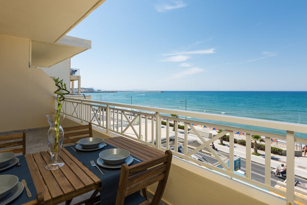Enjoy your wine with the view of the Venetian Castle of Rethymno and the blue of Rethimnon, Greece Seafront Deluxe Apartment Entire rental unit vacation rental 21628301