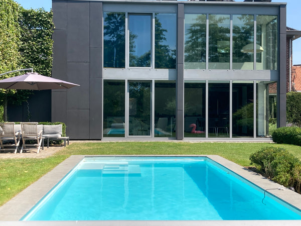 Our modern, detached house has four bedrooms, a big state of the art kitchen, a  Gent, Belgium Modern house w pool,near Ghent,2-8p Entire home vacation rental 1418588