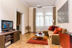 Prestigious and huge one bedroom apartment rental in Prague with big windows, el Prague, Czechia KS34-Elegant & Serviced in Centre Entire rental unit vacation rental 9398237