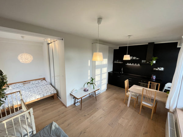 We offer you a small, bright, fully equipped apartment with direct access to the Prague, Czechia Cozy studio in Prague with a lot of nature around Entire condo vacation rental 13048704