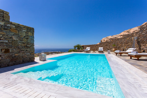 Our property is a breath-taking modern villa perched on the rocky hillside above Greece Elia Sea View Luxury Villa Cycladic home vacation rental 23780039