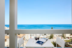 Enjoy your morning coffee and watch the sea. Get a cold beer or eat a fresh sala Heraklion, Greece ♥ Chic Apartment ♥ Seaview ★ 5min to Beach Entire rental unit vacation rental 581808400613552602