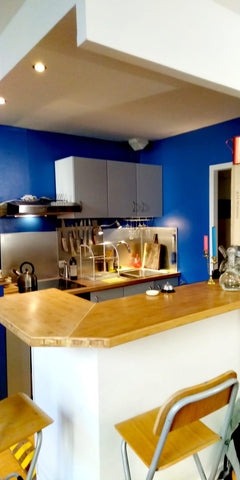 Welcome chez le grec, T2 de 45 m²,  très lumineux, calme et coloré dans l'hyper  Bordeaux, France Appartement bleu Grec rue des Ayres Bordeaux Entire rental unit vacation rental 30752551