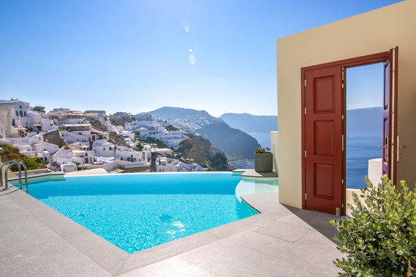This villa features two bedrooms, a loft, two bathrooms and an infinity pool, an  Two Bedroom Villa with Private Pool - Aloia Villas Private room in bed and breakfast vacation rental 36892737