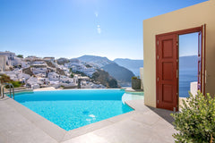This villa features two bedrooms, a loft, two bathrooms and an infinity pool, an  Two Bedroom Villa with Private Pool - Aloia Villas Private room in bed and breakfast vacation rental 36892737