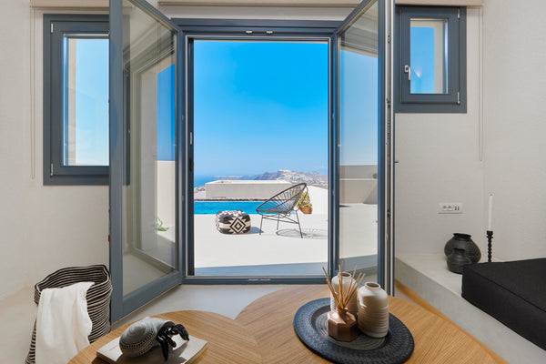 In the center of the island, on the hillside of the village of Pyrgos, is Santor Greece Santorini's Stories Entire villa vacation rental 35777031