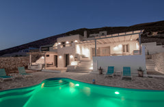 Livana "well living house" is located on the hill of Kastraki, overlooking Mikri  Livana Villa Naxos Cycladic home vacation rental 27709396