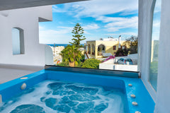A romantic first level suite,cleaned and heated outdoor private jacuzzi with sea Greece Τhe Muse 11-Suite_outdoor jacuzzi_seaview Entire rental unit vacation rental 35075216