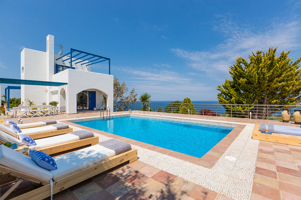 Villa Sun is one of the three beautiful villas located in a quiet spot 5 minutes Rethimnon, Greece Villa Sun in Kalathas with amazing sea view! Entire villa vacation rental 23674565