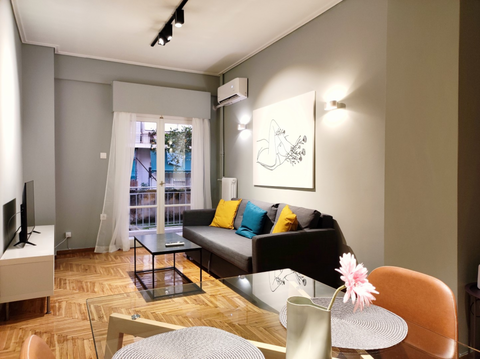 5.0★  1 bedroom 54 sq.m. | 3rd Floor | up to 4 people 1 double bed 1 sofa bed |  Athens, Greece Veno Apartments Goudi - C8 Entire rental unit vacation rental 586893566759596082