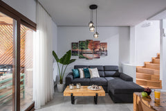 The villa's serene character results from an appealing color palette, natural ma London, United Kingdom Iris Villa 3 - Archanes Crete Entire villa vacation rental 607826504036616515