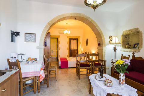A traditional made of stone apartment with an amazing view of both sea and mount Rethimnon, Greece ENASTRON 1 Entire rental unit vacation rental 39979809