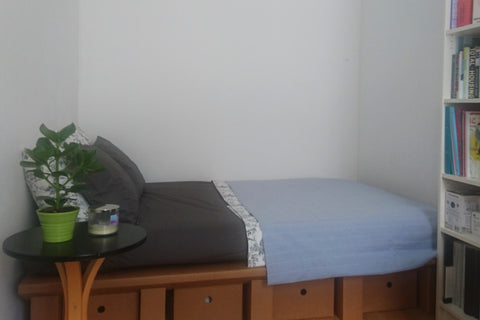 -The Room-<br />2.2x5 m2, high ceiling bright study room with a double bed, two  Vienna, Austria Nice Room in Spacious Apartment Private room in rental unit vacation rental 18684241