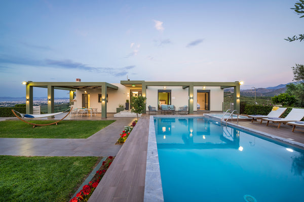 A modern & elegant villa for 7 persons offering panoramic views and a private he  Mythic Olive - Luminous Private Villa, Heated Pool Entire home vacation rental 45538288