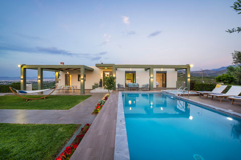 A modern & elegant villa for 7 persons offering panoramic views and a private he  Mythic Olive - Luminous Private Villa, Heated Pool Entire home vacation rental 45538288