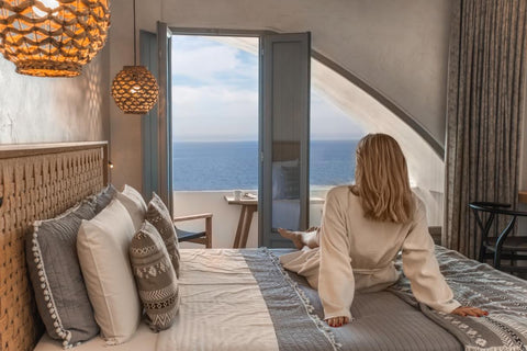 Almyra Oia Suites, located on the north east coast of Santorini, in front of Bax Oia, Greece Almyra Master Suite sea view Room in aparthotel vacation rental 41149868
