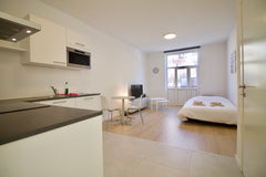 This beautiful bright apartment with balcony is located close to the Meiser squa Brussels, Belgium Amazing brand new studio - perfect loc! Entire rental unit vacation rental 42960685