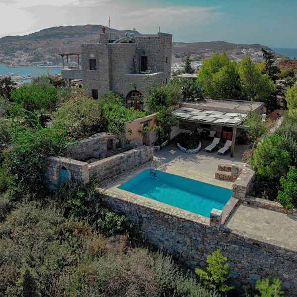 Villa Margarita covers a territory of 200sm and consists of two floors, connecte Greece Blue Vista Patmos Villa Margarita capacity 7people Entire villa vacation rental 36897519