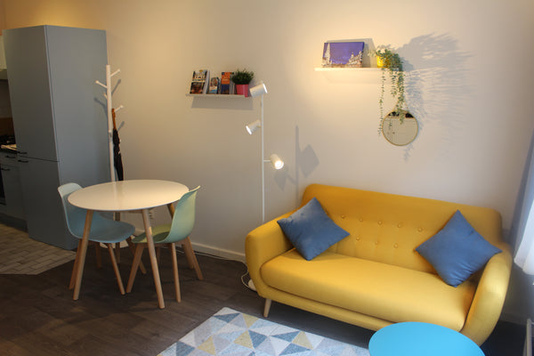 The studio is composed of a living room/bedroom with kitchen, a bathroom with ba Brussels, Belgium Studio in the Heart of the European District Entire rental unit vacation rental 49920437