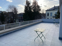 Cosy equiped bedroom with private shower and a huge terrace!<br />On the 2nd and Schaerbeek, Belgium Rooftop 1 - Cosy bedroom with private bathroom Private room in rental unit vacation rental 46490161