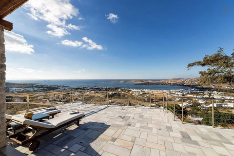 A private villa with panoramic views to the sea and sunset, and the town of Pari  Amazing sea view villa Entire villa vacation rental 30364286