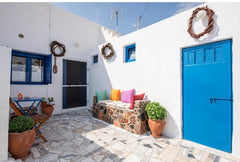 Located in a quiet traditional village, the house is ideal for people who want t Athens, Greece Easy Going Santorini House Cycladic home vacation rental 31968461