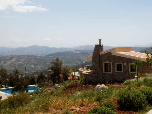 This small villa built from curved stone and wood according to traditional archi Heraklion, Greece THE TOP OF THE EAGLES SMALL VILLA-BANGALOW Entire condo vacation rental 12180560